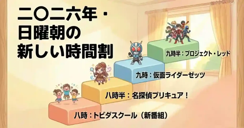 ニチアサ（日曜朝）の番組ラインナップ【2026年現在】