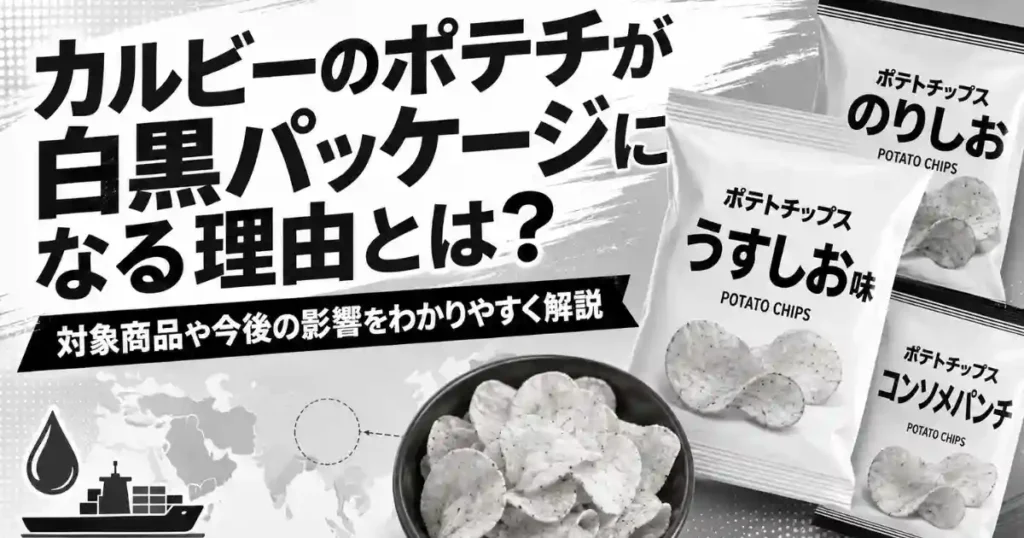カルビーのポテチが白黒パッケージになる理由とは？対象商品や今後の影響をわかりやすく解説